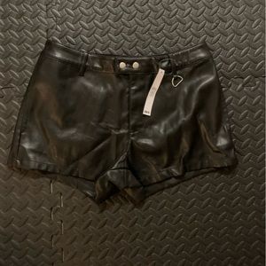 Faux leather pants
